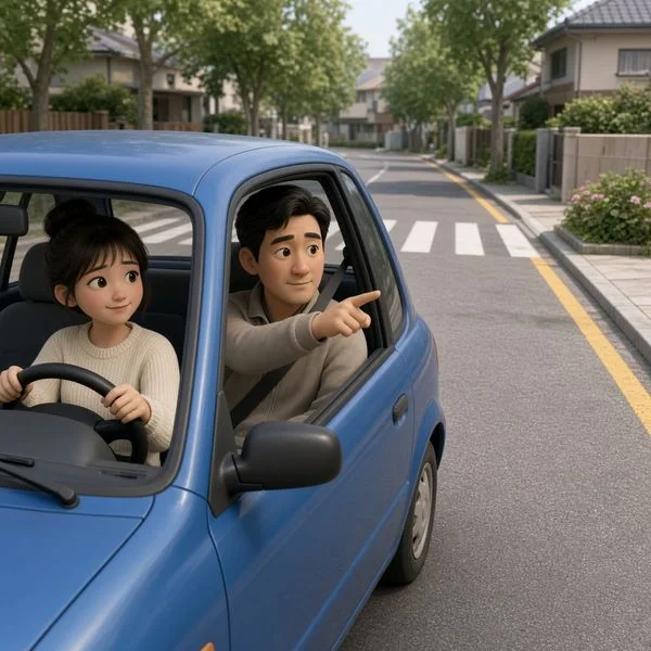 초보운전연수 — 지역 표지판 일러스트